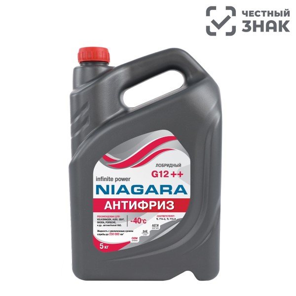 Антифриз  Ниагара  G-12++ -40С (5 кг.) красный
