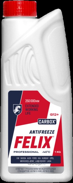 Антифриз  FELIX Carbox G-12+ -40C (1 кг.) красный