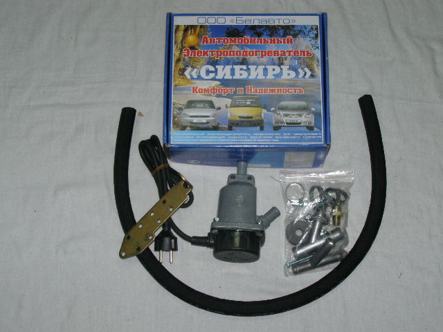 Подогреватель предпуск. Renault Logan /МКПП, дв. K7J (1,4л.), дв. R7M (1,6л.)/ Сибирь (1,5 кВт) с алюм.тройником