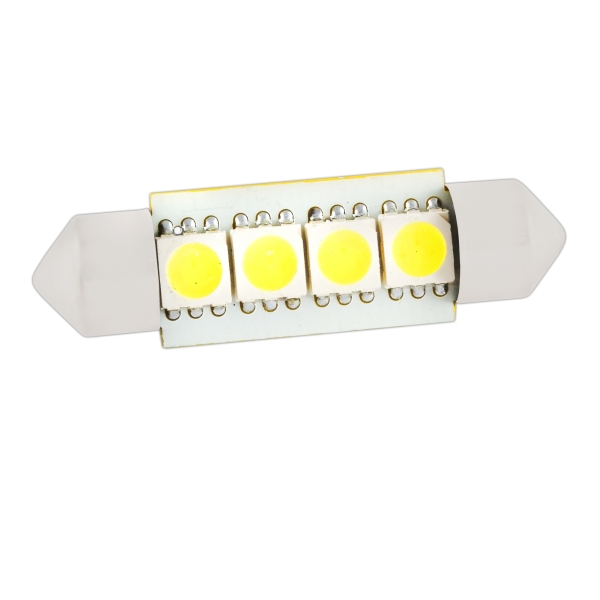 Лампа салонная 12V C10W T11 SV8.5 4 SMD 39мм (к-т 2 шт)