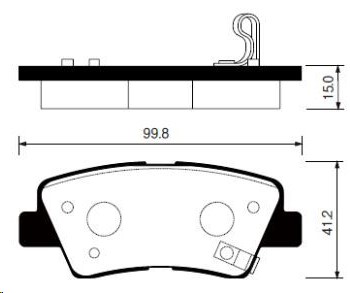 Колодка торм. Hyundai Solaris Kia Rio III SsangYong Actyon New задн. /дисковые/