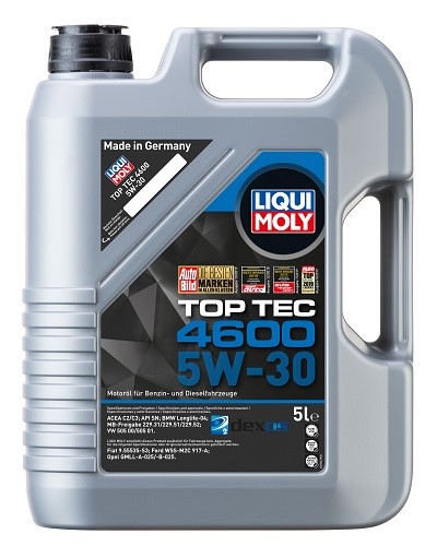 Масло моторное LIQUI MOLY Top Tec 4600 5W30 SN/CF C3 (5л.) синтетическое (бенз., диз.)